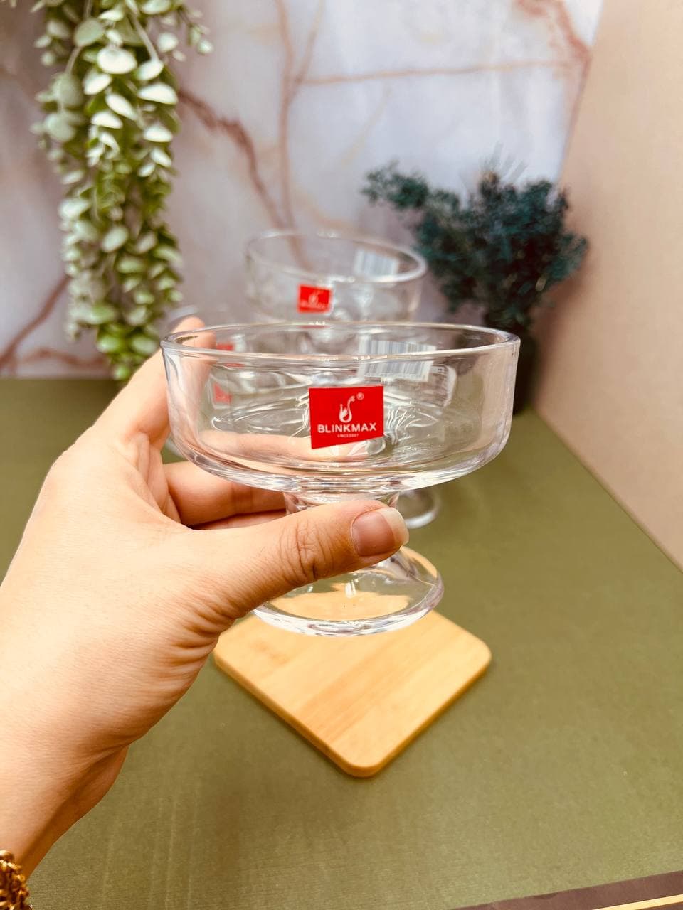 بستنی خوری بلور پایه دار بلینک مکس KTY6203 — تصویر ۳
