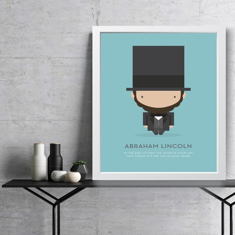 تابلو مدل ابراهام لینکن Abraham Lincon کدm1417-w — تصویر ۴