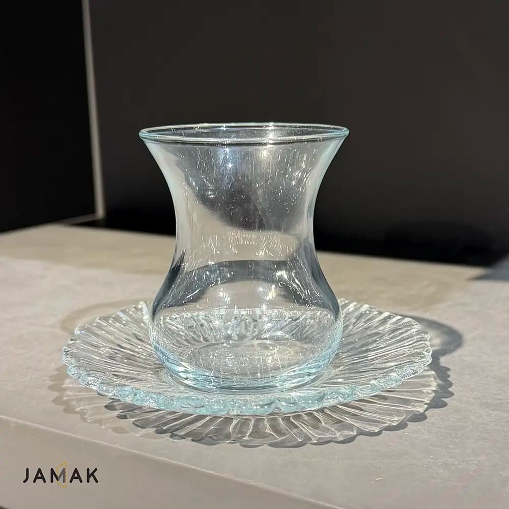 استکان و نعلبکی پاشاباغچه مدل آرورا کد 95961 بسته 6 عددی — تصویر ۲