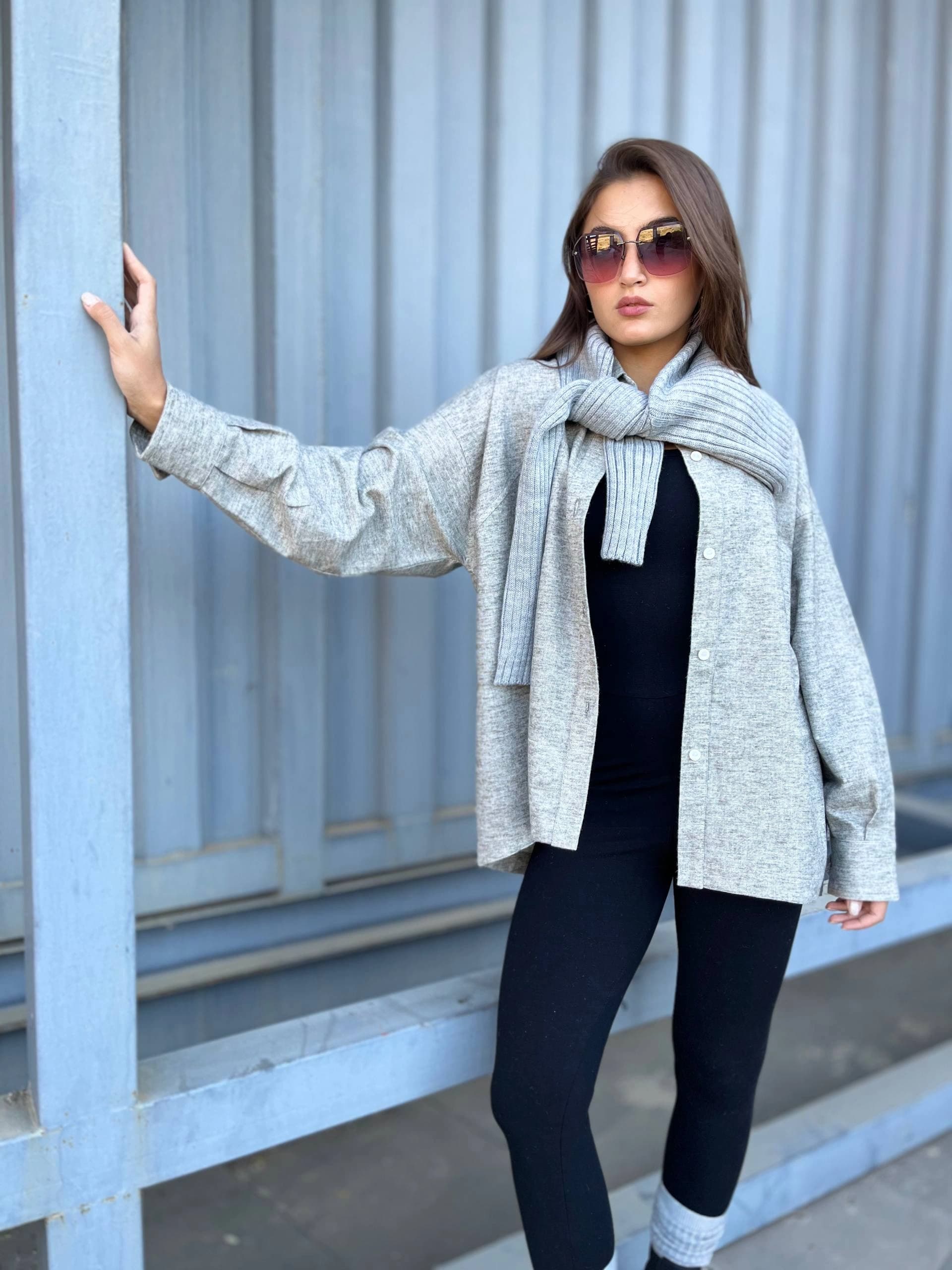 شومیز موهر طوسی – 164B — تصویر ۵
