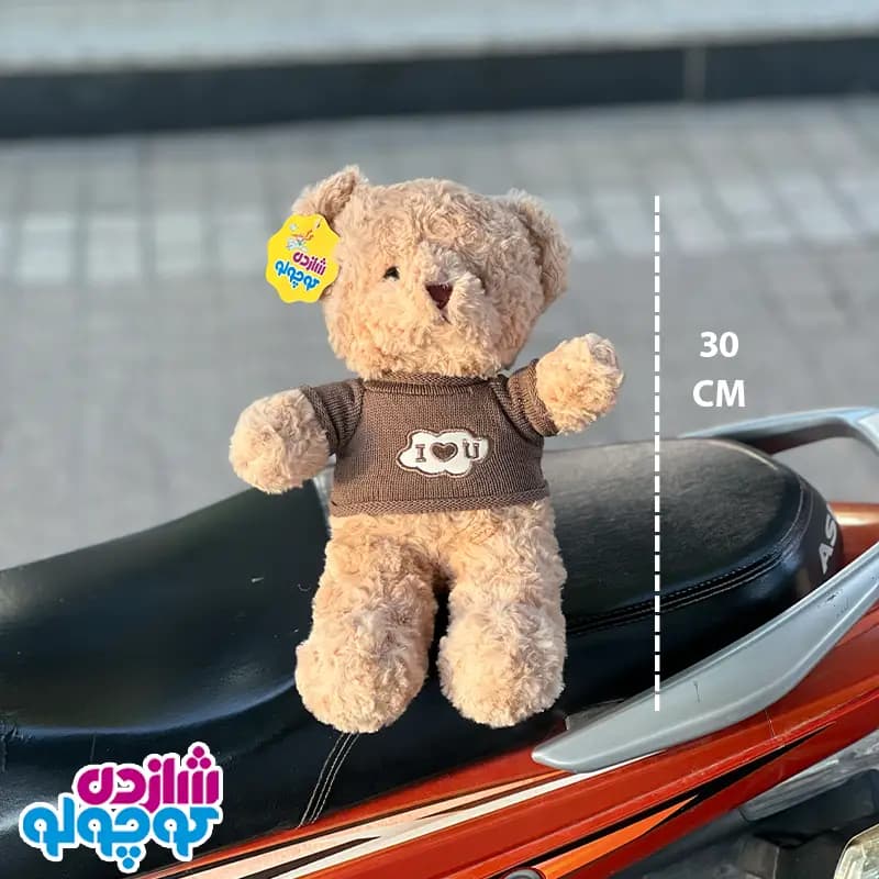 عروسک خرس لباس بافت سوپر لوکس — تصویر ۳