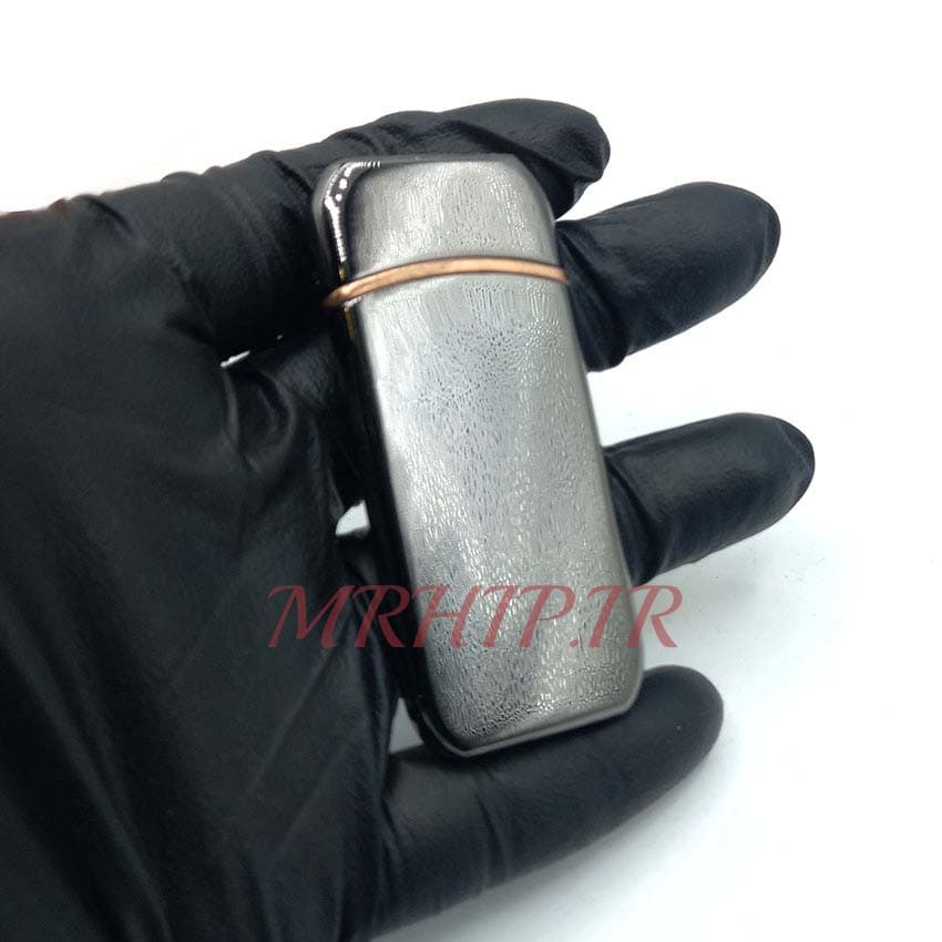 فندک الکتریکی شارژی مدل المنتی نقره ای کد a 140097 — تصویر ۳