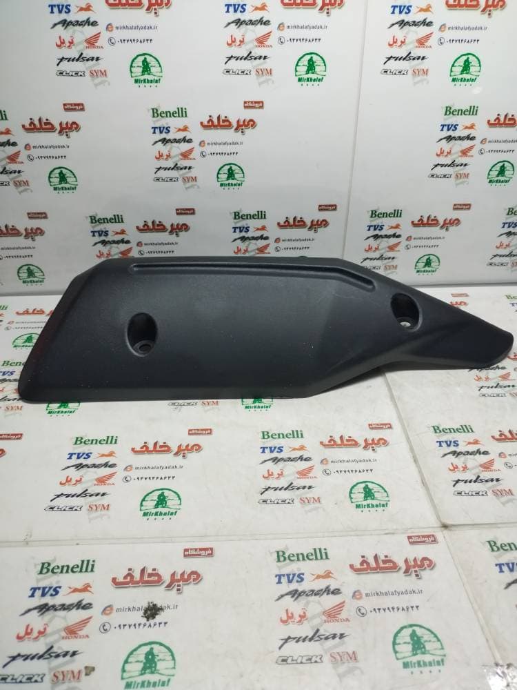 قاب محافظ (استیل) اگزوز موتور بنلی 150 قدیم و 250 تک سیلندر قدیم و qj 150 کیوجی مشکی (درجه 1)