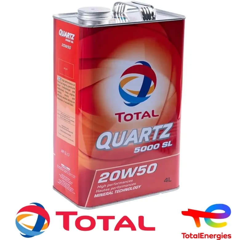 روغن موتور توتال 4 لیتری Quartz 5000 20W-50 — تصویر ۲