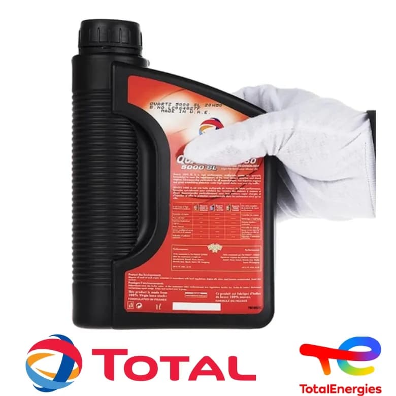 روغن موتور توتال 1 لیتری Quartz 5000 20W-50 — تصویر ۲