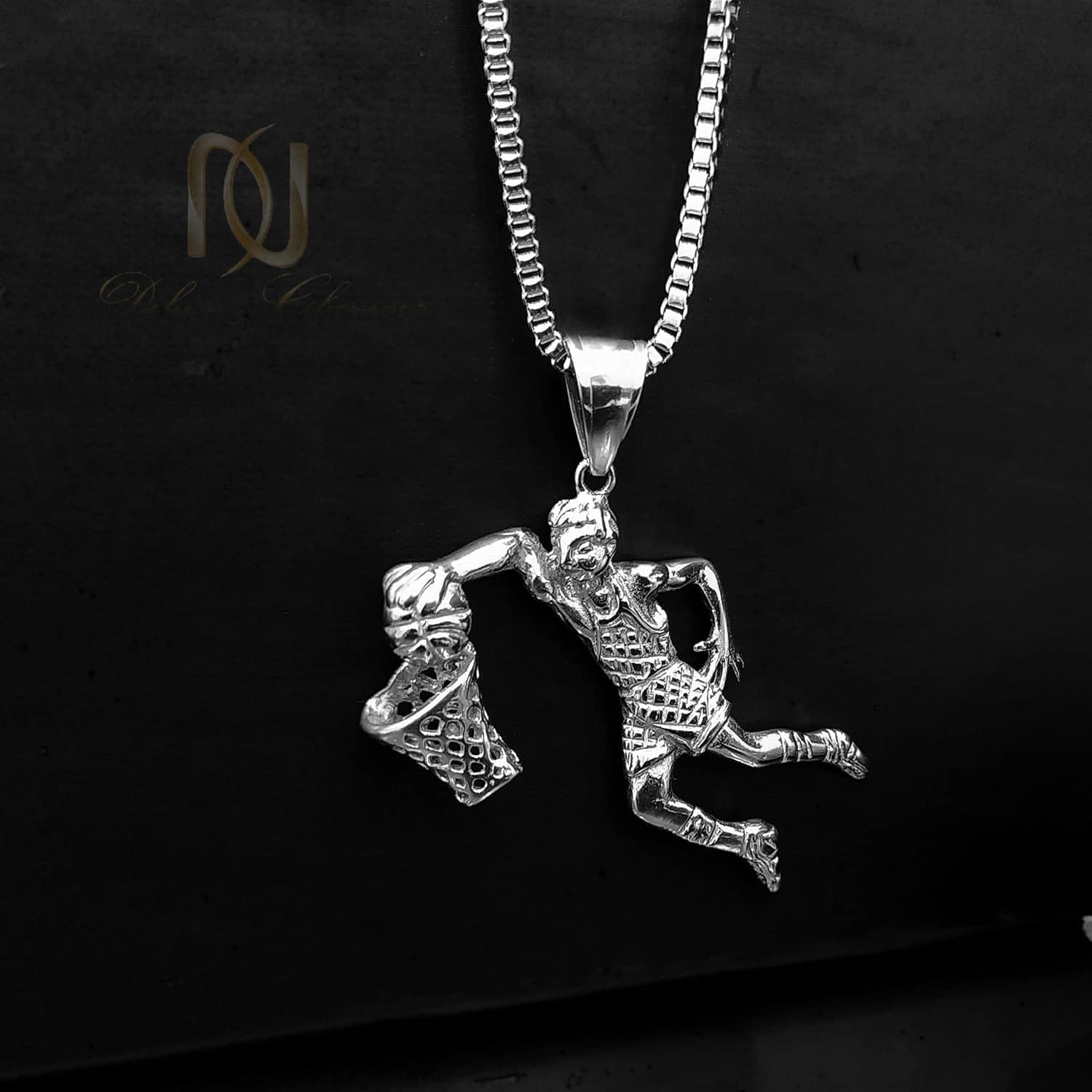 گردنبند مردانه طرح بسکتبال استیل nw-n696 — تصویر ۳