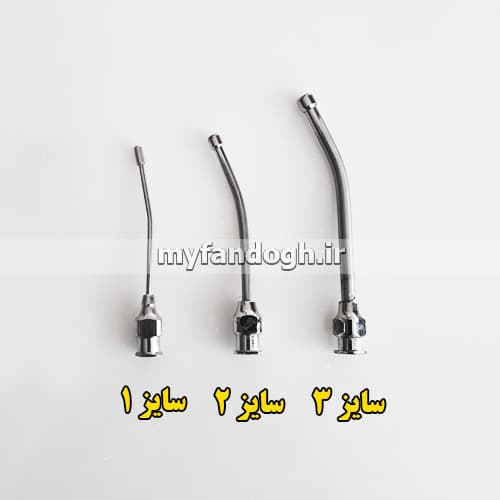 سر سرنگ فلزی جهت تغذیه پرندگان و طوطی سانان — تصویر ۲