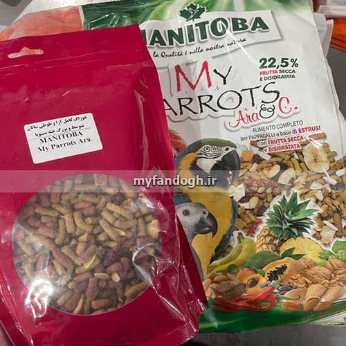 خوراک کامل آرا و طوطی سانان متوسط و بزرگ جثه منیتوبا MANITOBA My Parrots Ara — تصویر ۲