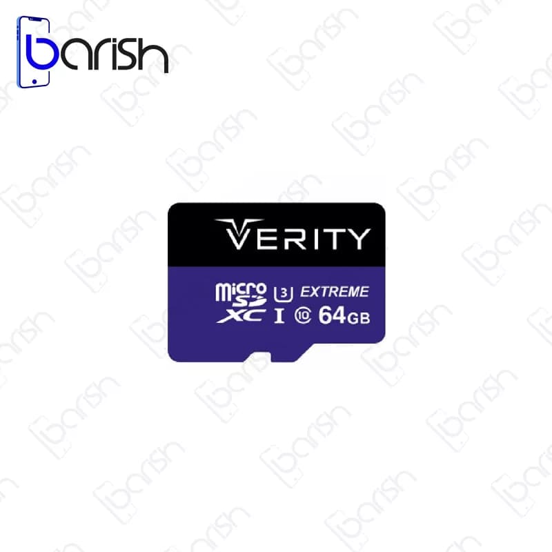 کارت حافظه میکرو SD وریتی مدل 208A ظرفیت 64 گیگابایت همراه با خشاب