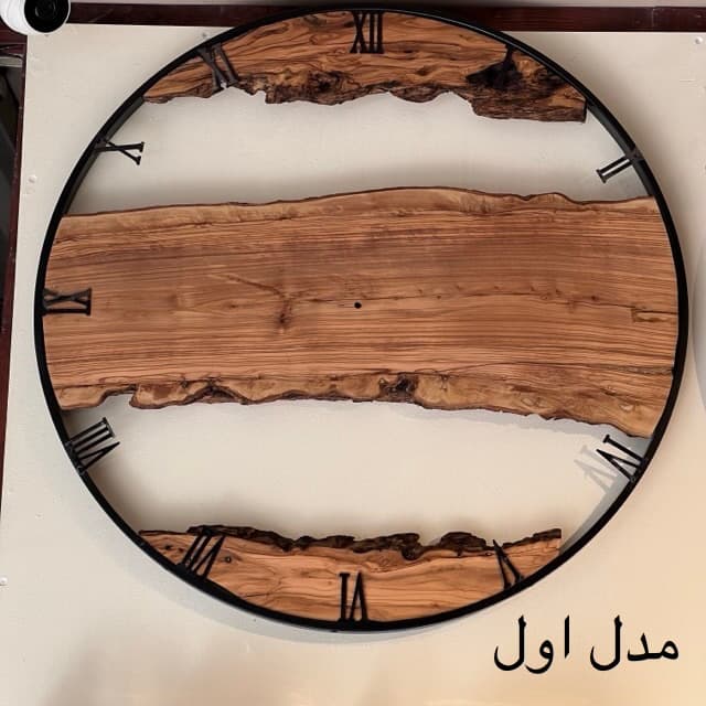 ساعت دیواری چوبی قطر 80 سانتی متر کد 1190005 — تصویر ۳