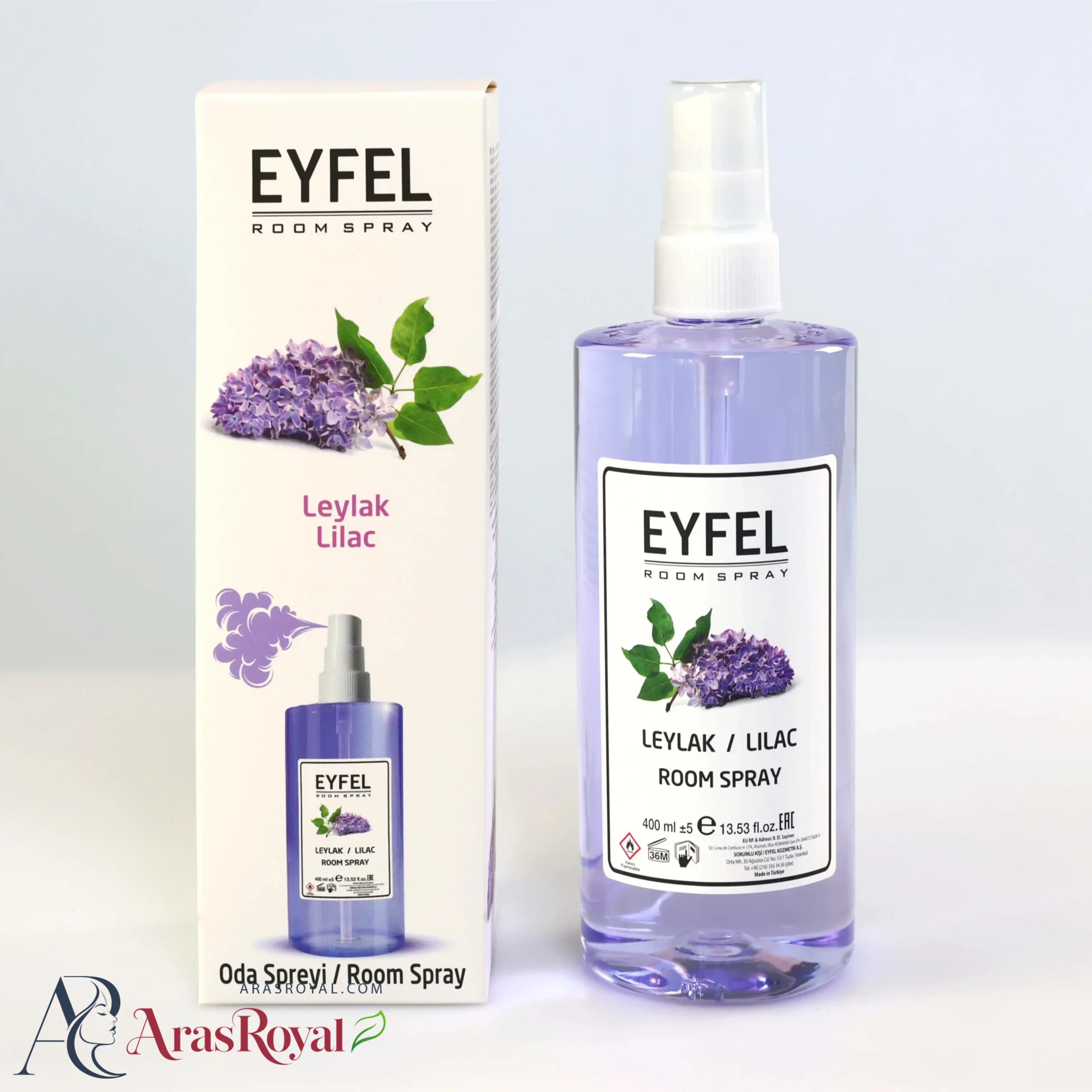 اسپری خوشبو کننده ایفل EYFEL رایحه یاس LEYLAK حجم 400 میل