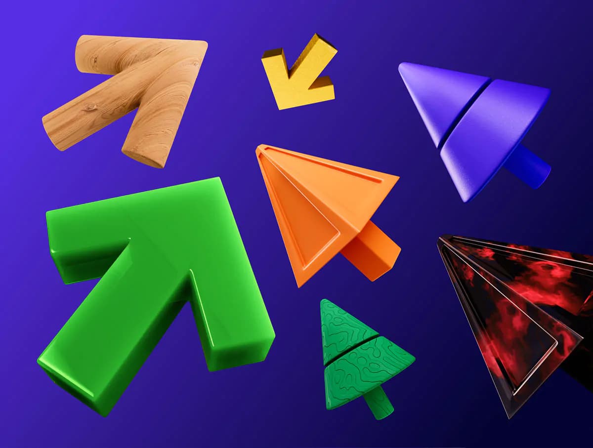 آیکون فلش و پیکان 3D — تصویر ۲