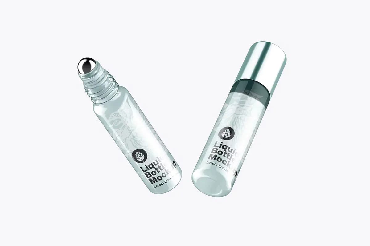 موکاپ شیشه عطر رولی — تصویر ۶