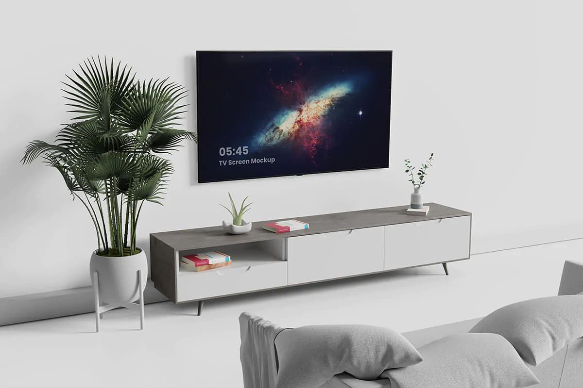 موکاپ تلویزیون اسمارت – 6 فایل — تصویر ۶