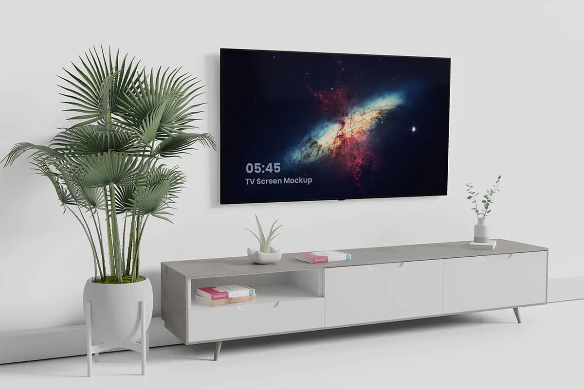 موکاپ تلویزیون اسمارت – 6 فایل — تصویر ۴