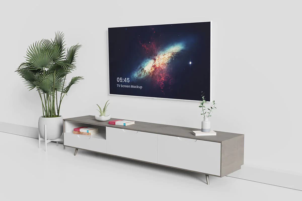 موکاپ تلویزیون اسمارت – 6 فایل — تصویر ۳