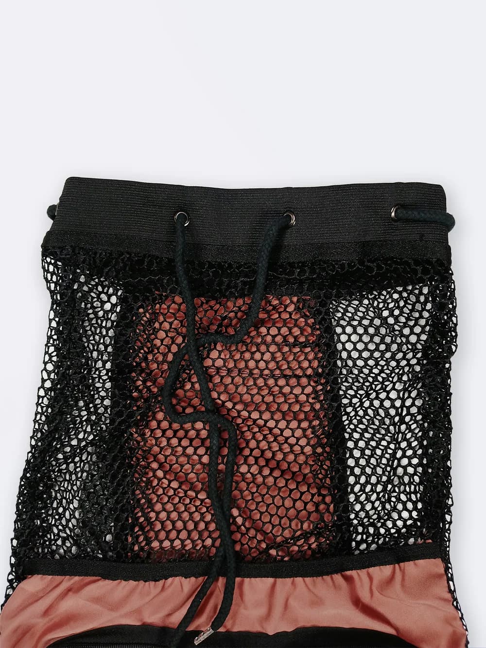 مش بگ شنا ( mesh bag ) جیب دار به رنگ خردلی برای وسایل استخر ، ساحل و دریا نابایجی ( Nabaiji ) — تصویر ۴