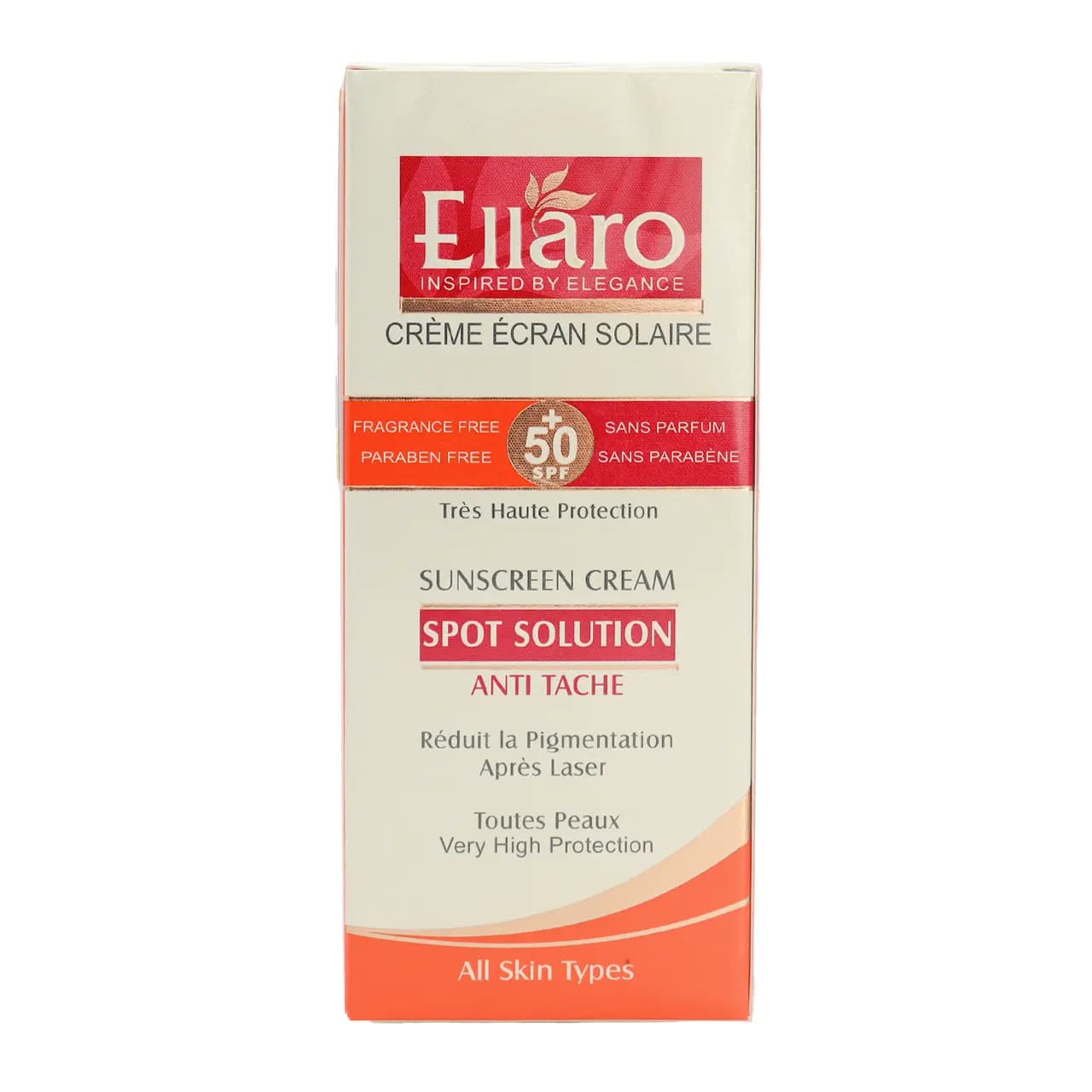 کرم ضد آفتاب ضد لک بی رنگ الارو SPF50+ انواع پوست