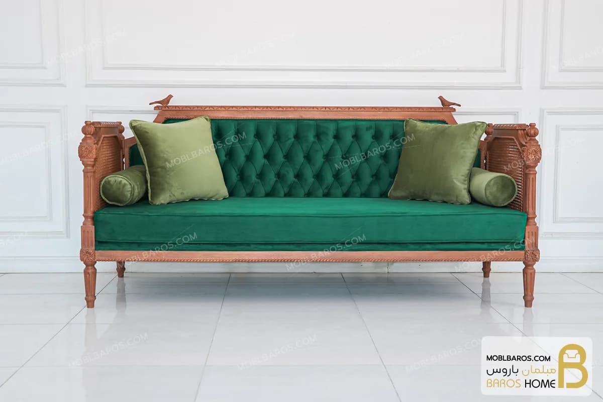 مبل کلاسیک و جدید ۷ نفره کاجی روما و کینگ — تصویر ۲