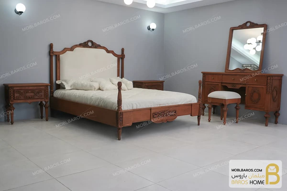سرویس خواب دو نفره منبتی سوفیا کد ۲ — تصویر ۸