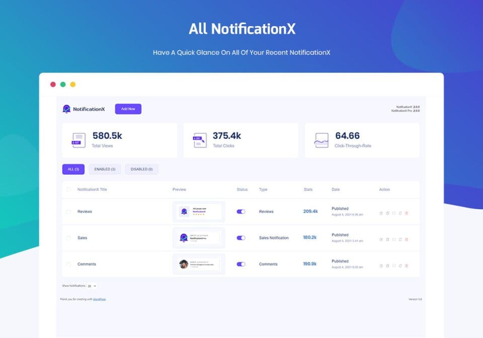 افزونه NotificationX Pro تبلیغات حرفه ای با ارسال نوتیفیکیشن ، اعلان و پاپ آپ ایکس 2.9.1 — تصویر ۶