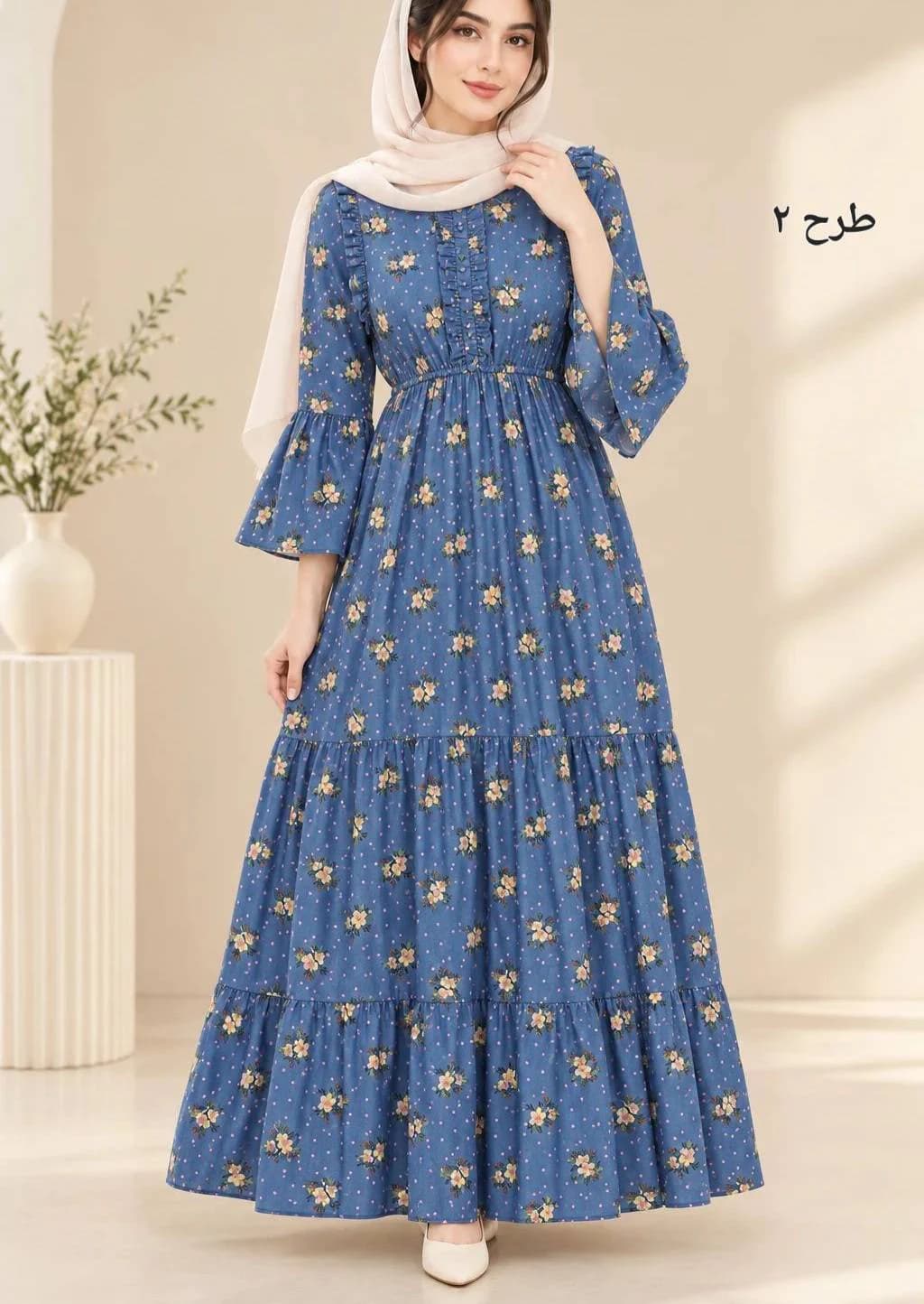 استایل لاکچری باپیراهن ساحلی عروسکی نخی هندی زنانه/کد29914 — تصویر ۳