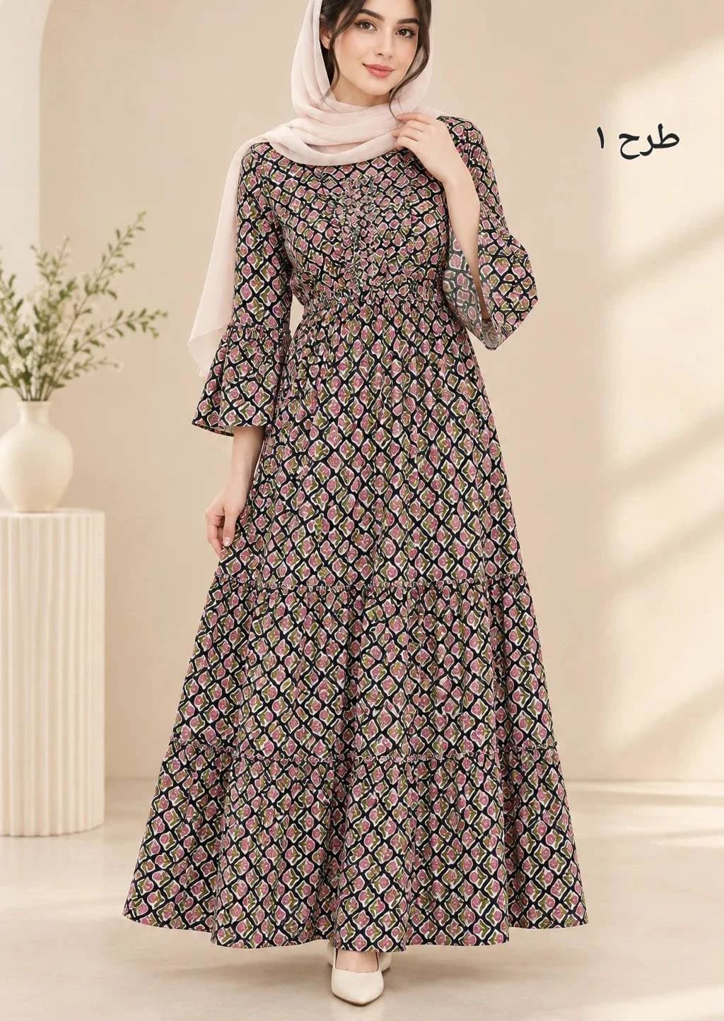 استایل لاکچری باپیراهن ساحلی عروسکی نخی هندی زنانه/کد29914 — تصویر ۲