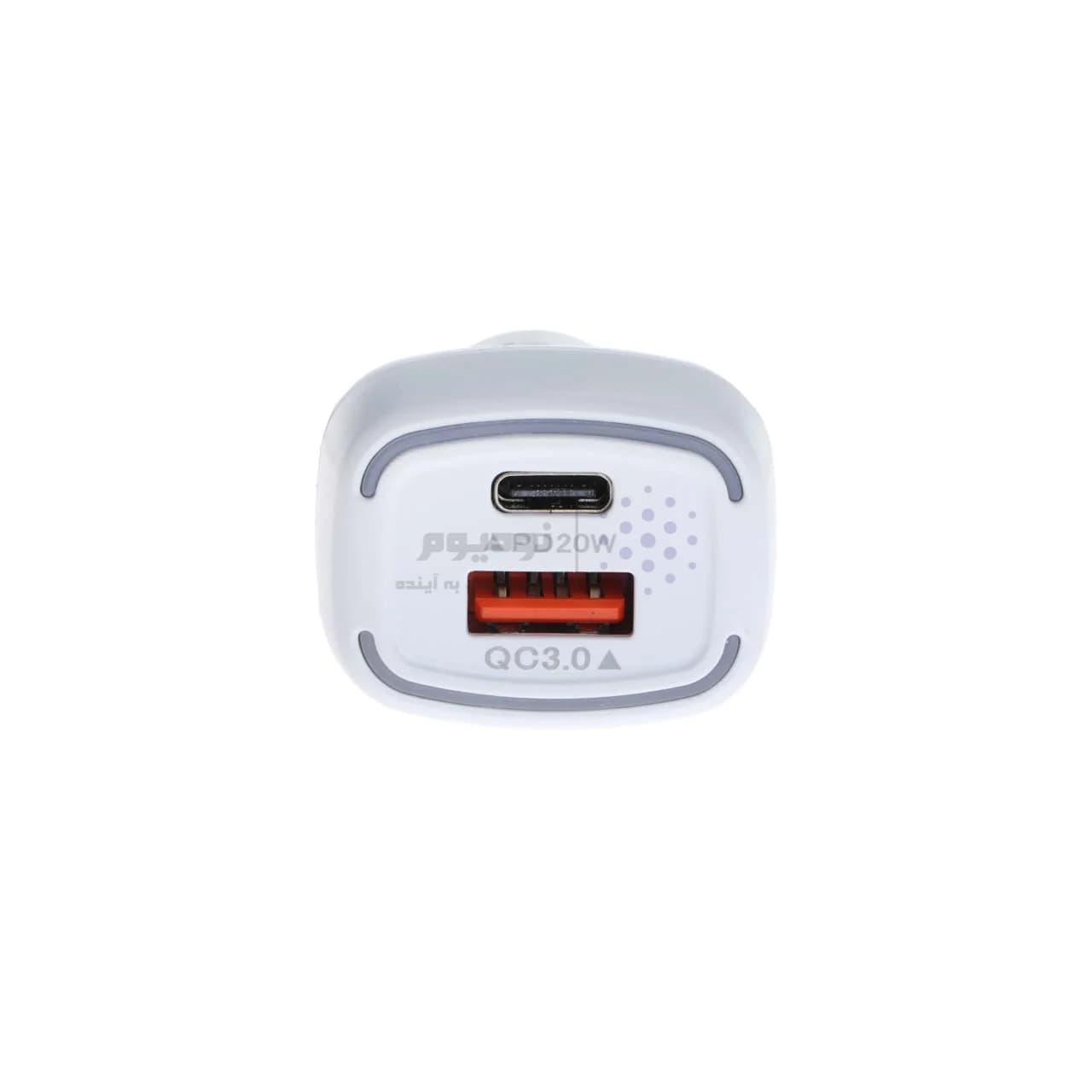 شارژر فندکی PD و فست دو پورت BUKU مدل CH-005 42.5W – سفید – MMS (گارانتی شش ماهه YA) — تصویر ۶