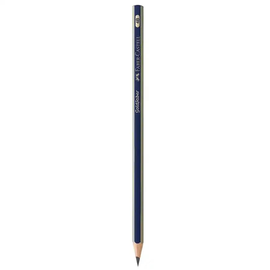 مداد طراحی مشکی فابر کاستل مدل GOLDFABER 1221 درجه سختی 4B