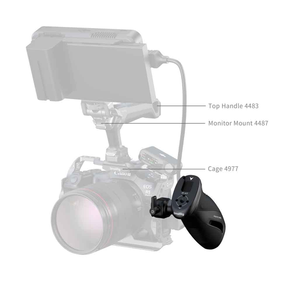 دستگیره کیج و دوربین اسمال ریگ با قابلیت چرخش ۳۶۰ درجه | SmallRig Camera Rotating Side Handle | 360° Adjustable Grip — تصویر ۳