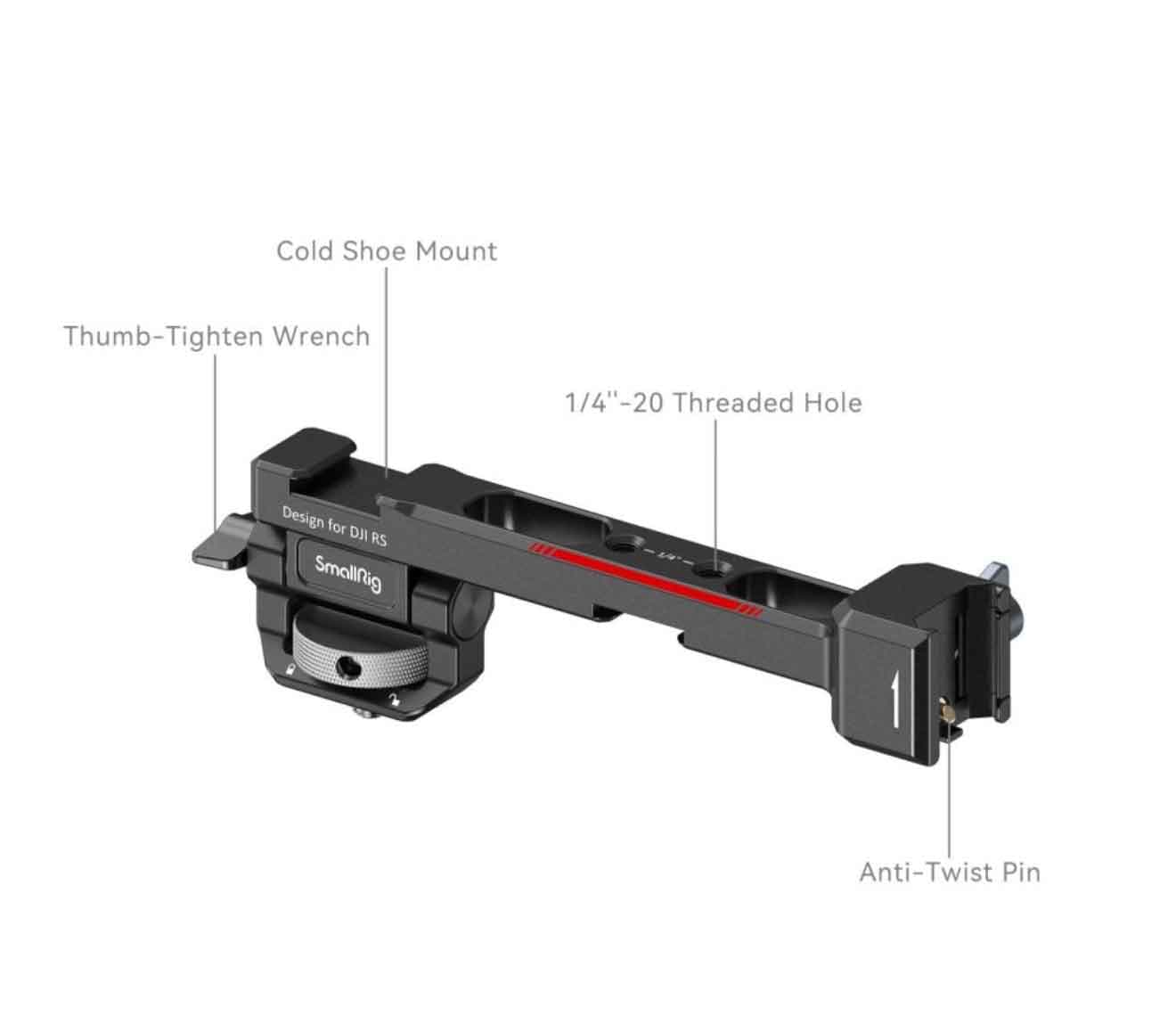 مانت و پایه مانیتور اسمال ریگ برای رونین سری RS و لرزشگیر دوربین | SmallRig Monitor Mounting Support with NATO Clamp for DJI RS Gimbal — تصویر ۵