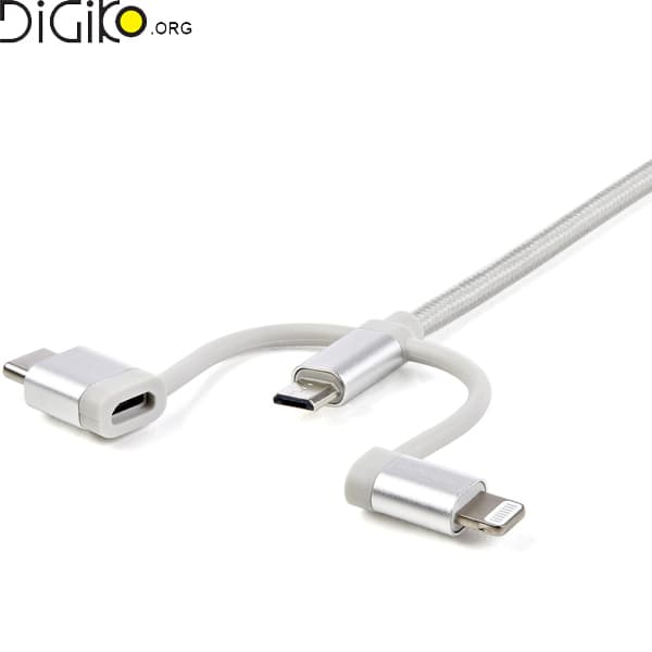 کابل شارژر سه سره پلاتینیوم (TYPC-APPLE-MICRO) — تصویر ۲