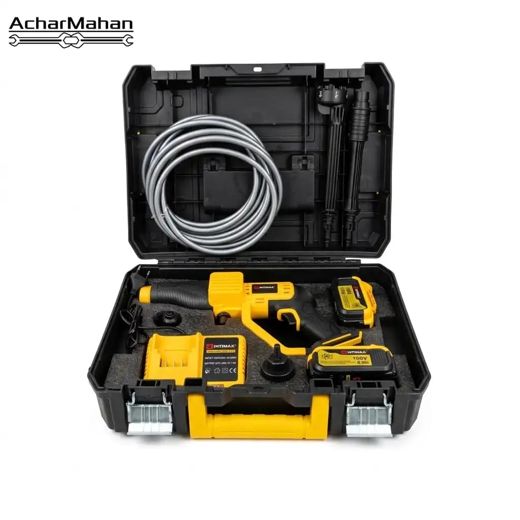 کارواش شارژی صنعتی طرح دیوالت ۱۰ سلول اینتیمکس مدل cordless high pressure washer — تصویر ۵