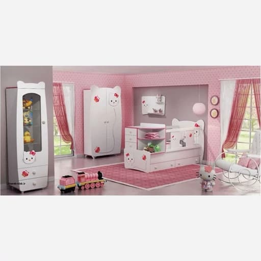 سرویس تخت خواب کودک ونوجوان F807 مبلمان فرنا مدل 1141938