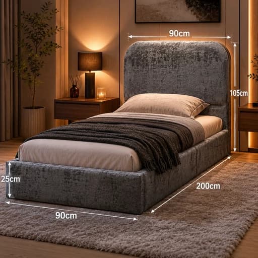 تخت خواب چوبی یک نفره مدل تدی 7844 سایز 20090 سانتی متر مبلمان فرنا مدل 1141839
