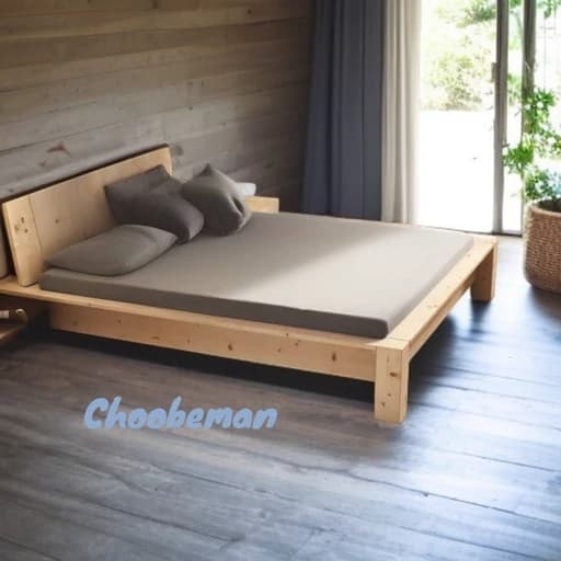 تخت خواب چوبی طرح جنگلی تک نفره مناسب تشک 120-200 مبلمان فرنا مدل 1141824