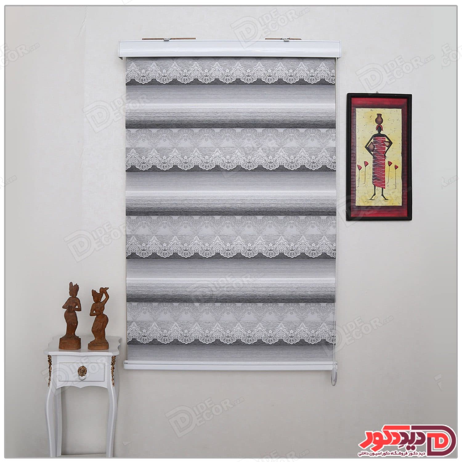 پرده زبرا ترک مدل پلیسه دار کد SNJ-5027-103 — تصویر ۴