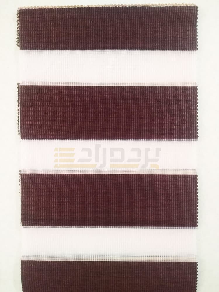 پرده زبرا طرح چوب زرشکی کد SND-125