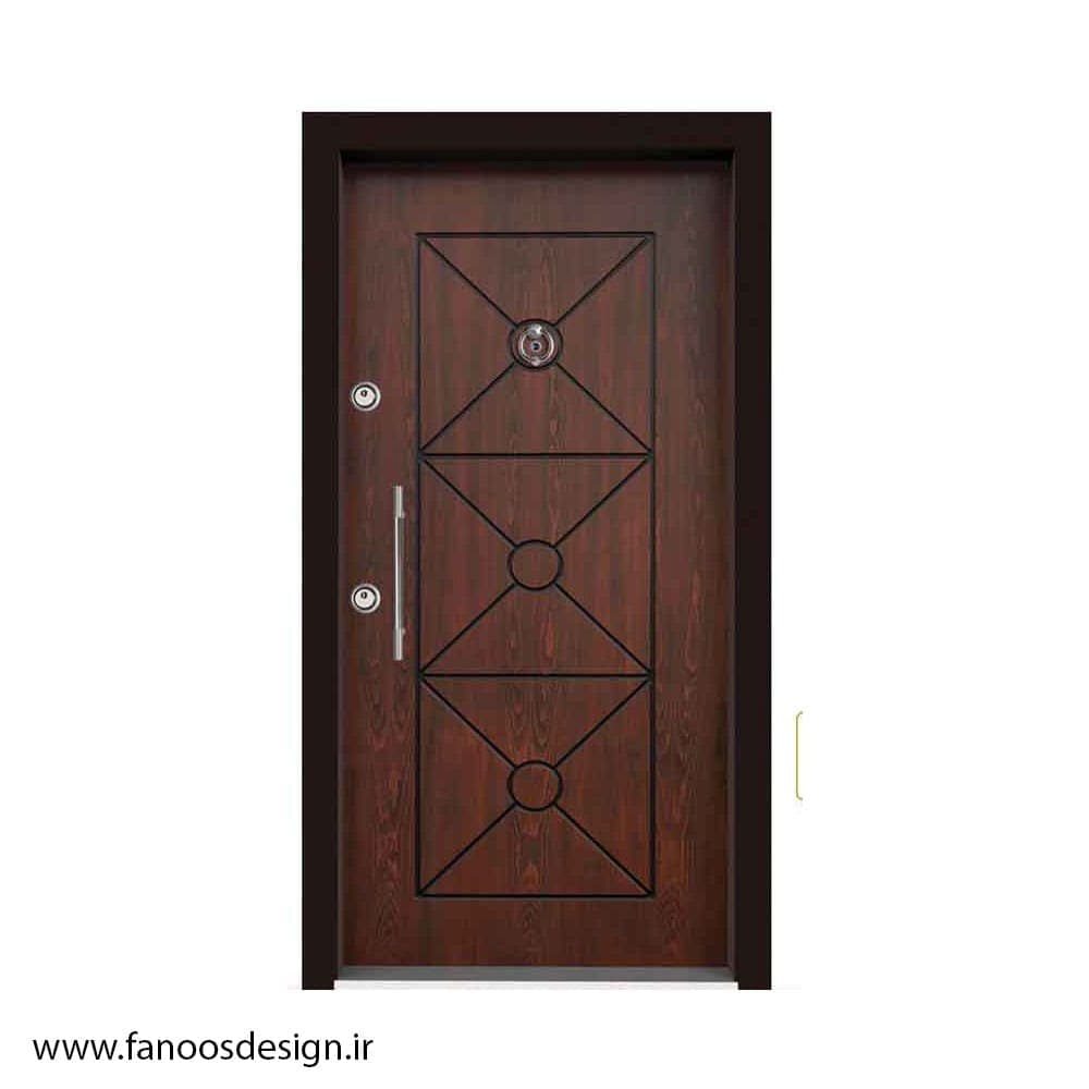 در ضدسرقت روکش چوب طراحی مدرن – کد MT493