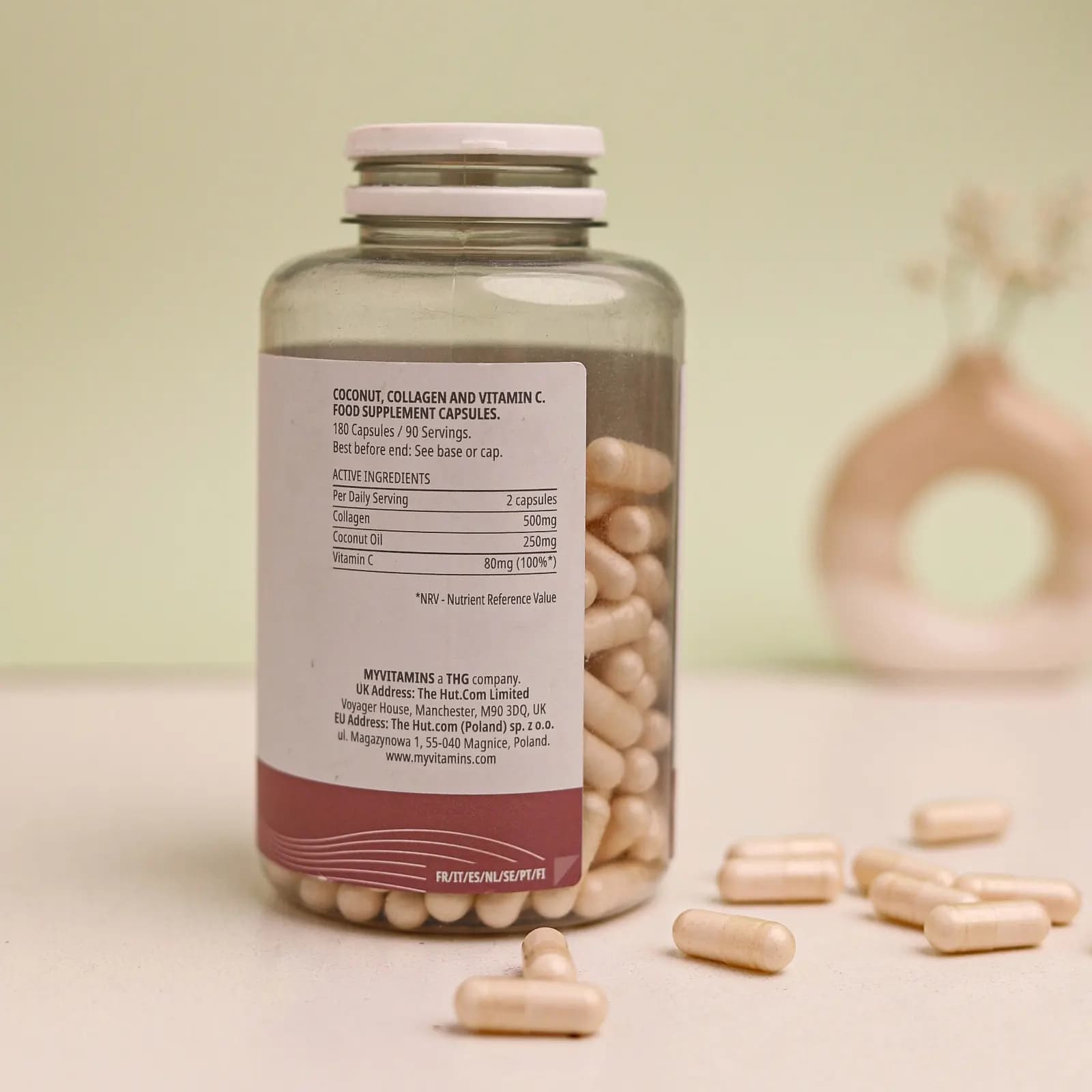 کوکونات کلاژن مای ویتامینز 180 عددی coconut collagen — تصویر ۲