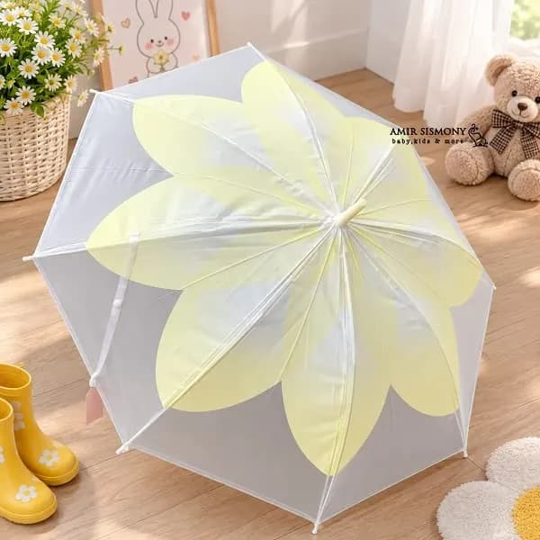 چتر بچگانه طرح گل آبرنگی