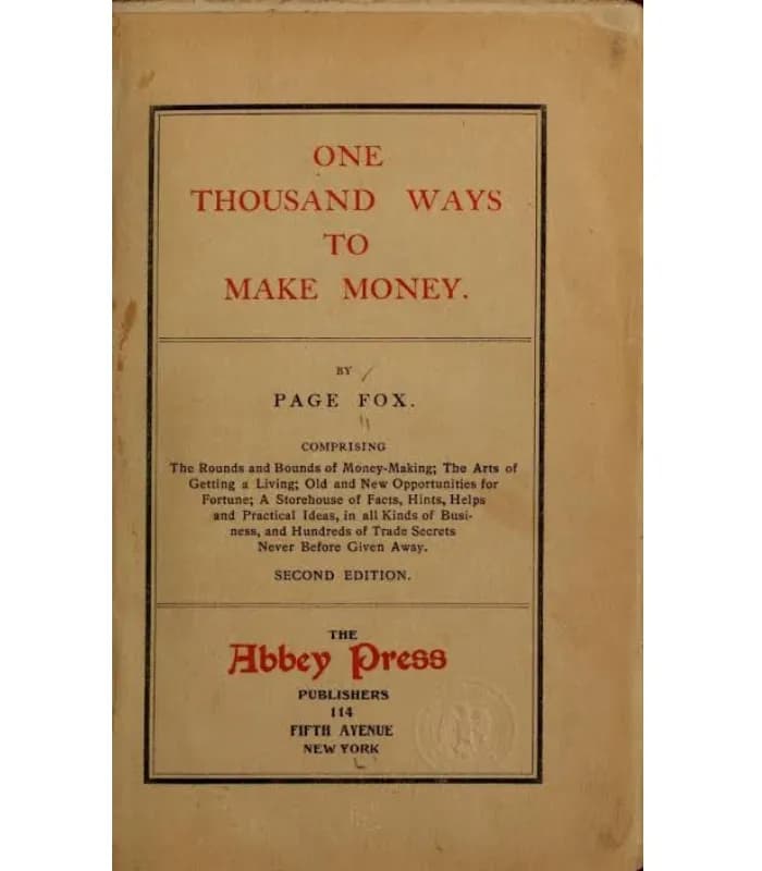 کتاب One Thousand Ways to Make Money (هزار راه برای پول درآوردن) اثر پیج فاکس – نسخه انگلیسی PDF