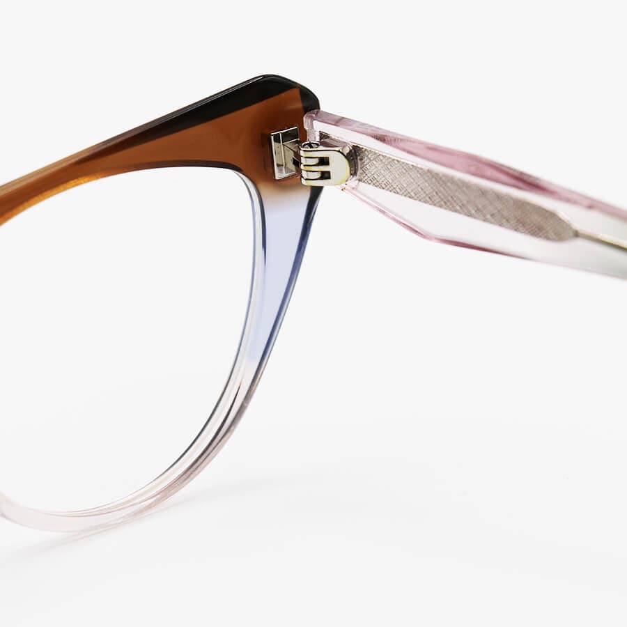 عینک طبی زنانه PRADA با فریم استیت، چند رنگ و چشم گربه ای شکل مدل G6061 — تصویر ۴
