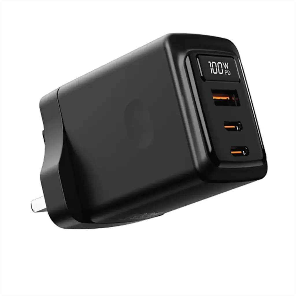 شارژر دیواری Porodo GaN 95W چند پورت با 2 USB-C و USB-A