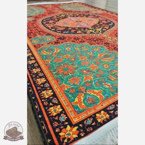 فرشینه مخمل طرح ابریشمی زیره استُپ دار a079 — تصویر ۵