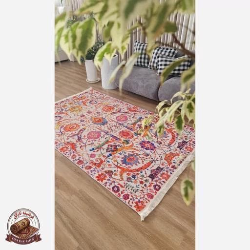 فرش مدرن مخمل هازان ترک استُپ دار ( ضد لغزش ) کد A093 — تصویر ۴
