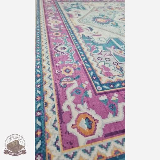 فرش مخمل طرح افشان استُپ دار (اصلا لیز نمیخوره) کد m210 — تصویر ۸