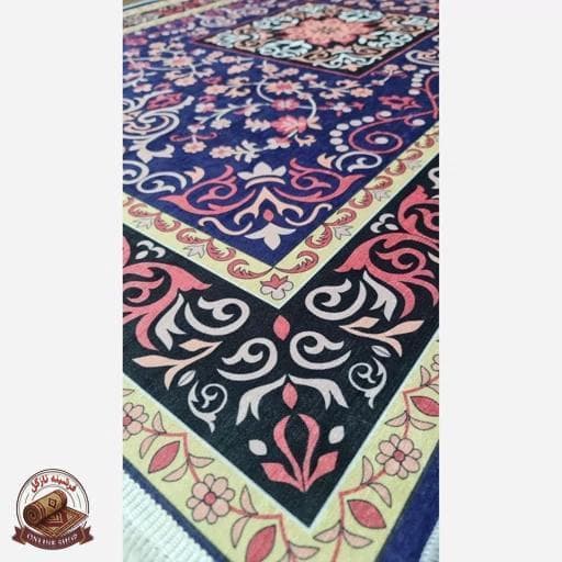 فرش مخملی مدرن طرح ابریشمی استُپ دار (اصلا لیز نمیخوره) a137 — تصویر ۲