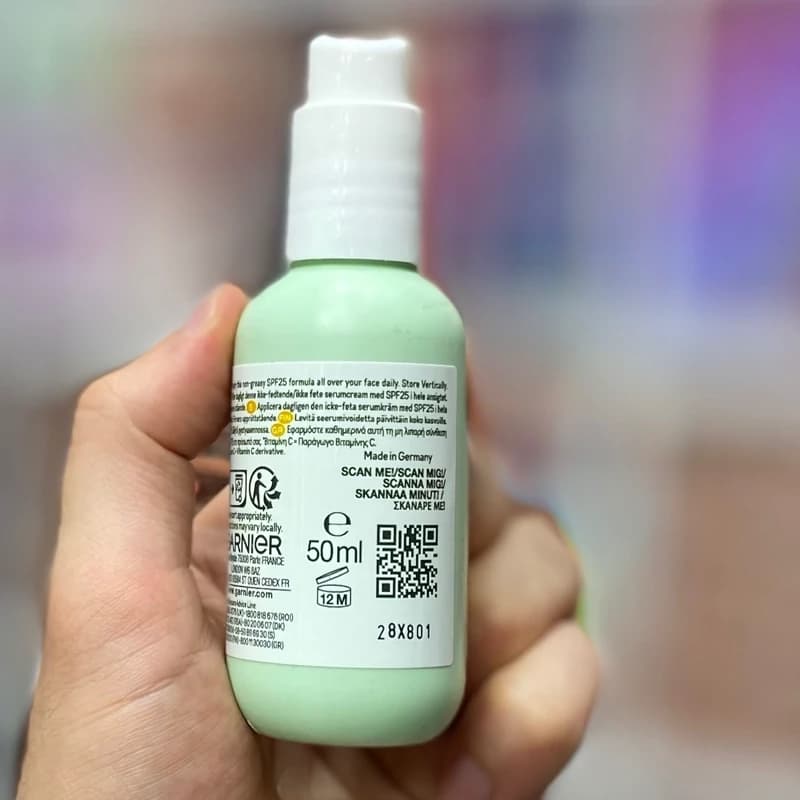 سرم کرم روشن کننده و ضدلک ویتامین سی Vitamin C 2in1 حجم 50ml گارنیر کد 1809 — تصویر ۳