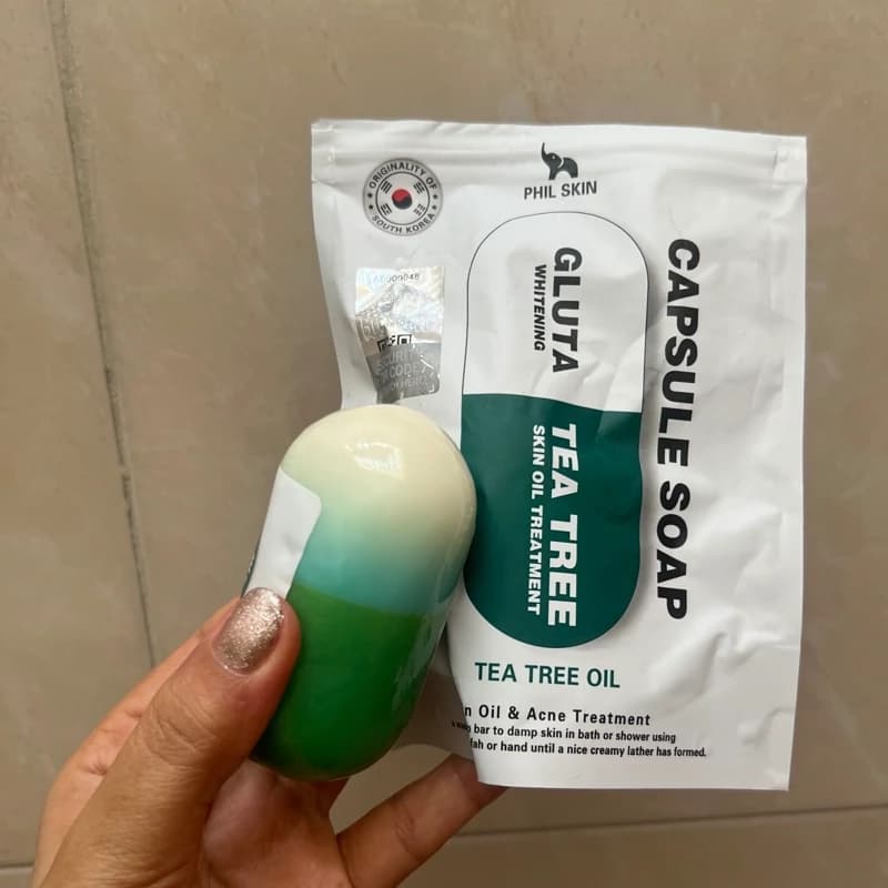 صابون کپسولی ضد جوش صورت درخت چای سبز برند فیل اسکین کد 1759 — تصویر ۴